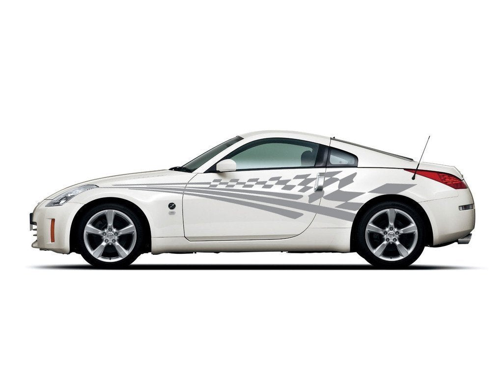Picniva Style 7 Racing Side Stripe Vinyl Decals, 14 x 80 in, 2 Pc - Color: style 7
