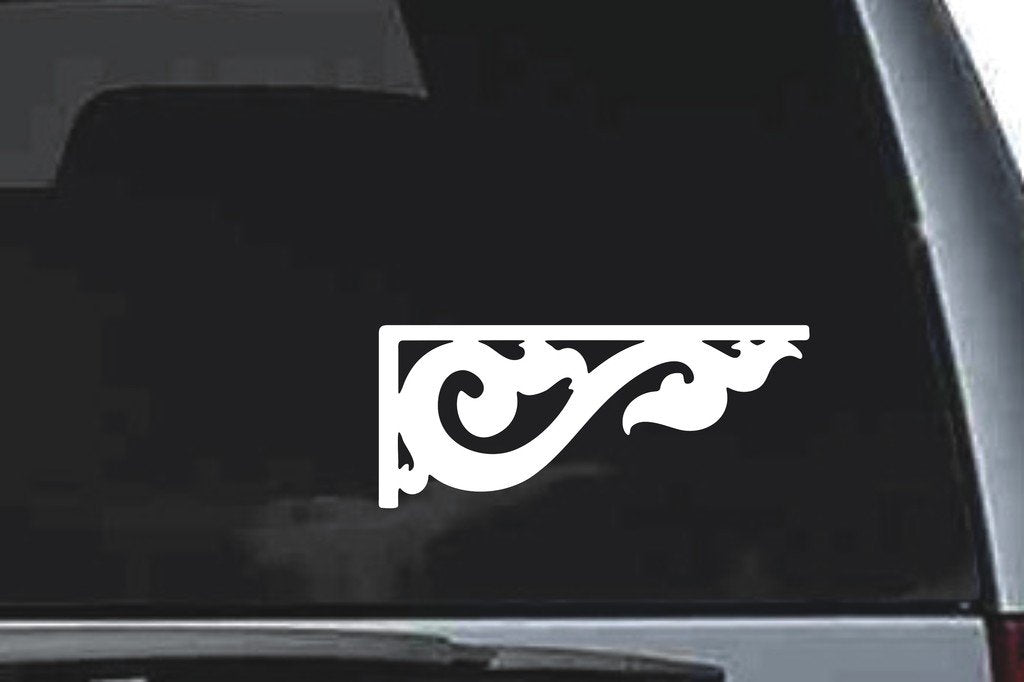Picniva Scroll Sty37 Vinyl Car Window Decal, Approx 5 in