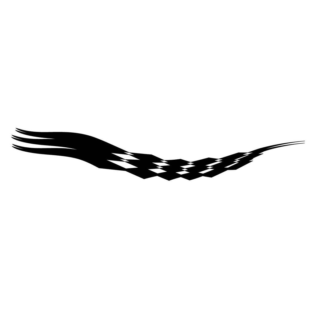 Picniva sty21 Racing Car Body Side Stripes Sticker Decal 2 Pcs