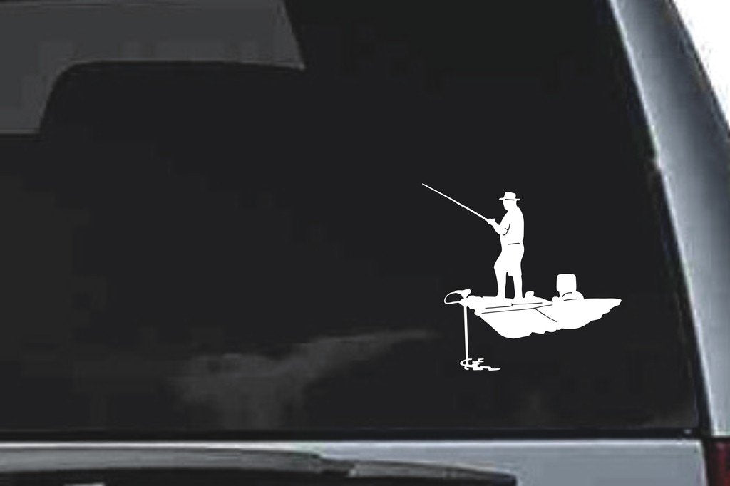 Picniva Fishing Sty14 Vinyl Car Window Decal, Approx 5 in