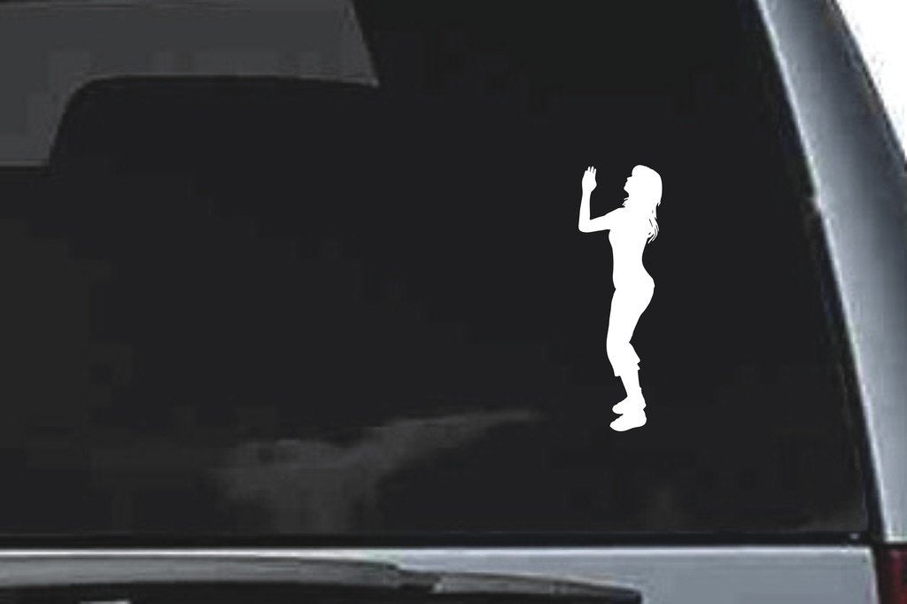 Picniva Woman Sty13 Vinyl Car Window Decal, Approx 5 in