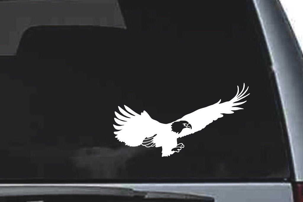 Picniva Eagle Sty17 Vinyl Car Window Decal, Approx 5 in