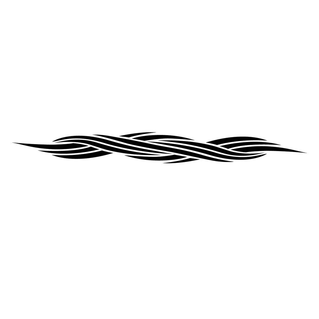 Picniva Style 49 Racing Side Stripe Vinyl Decals, 11 x 104 in, 2 Pc