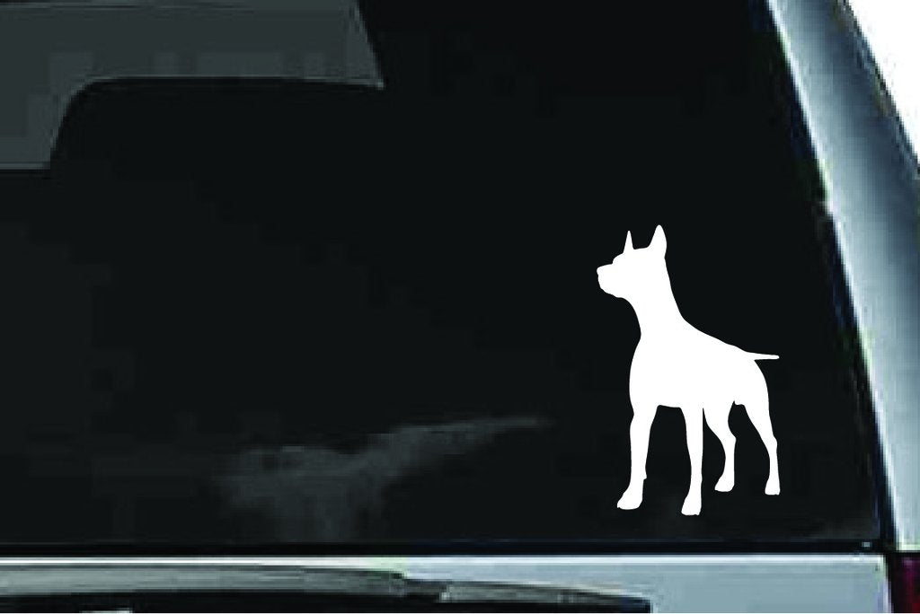 Picniva Doberman Dog Sty1a Vinyl Car Window Decal, Approx 5 in
