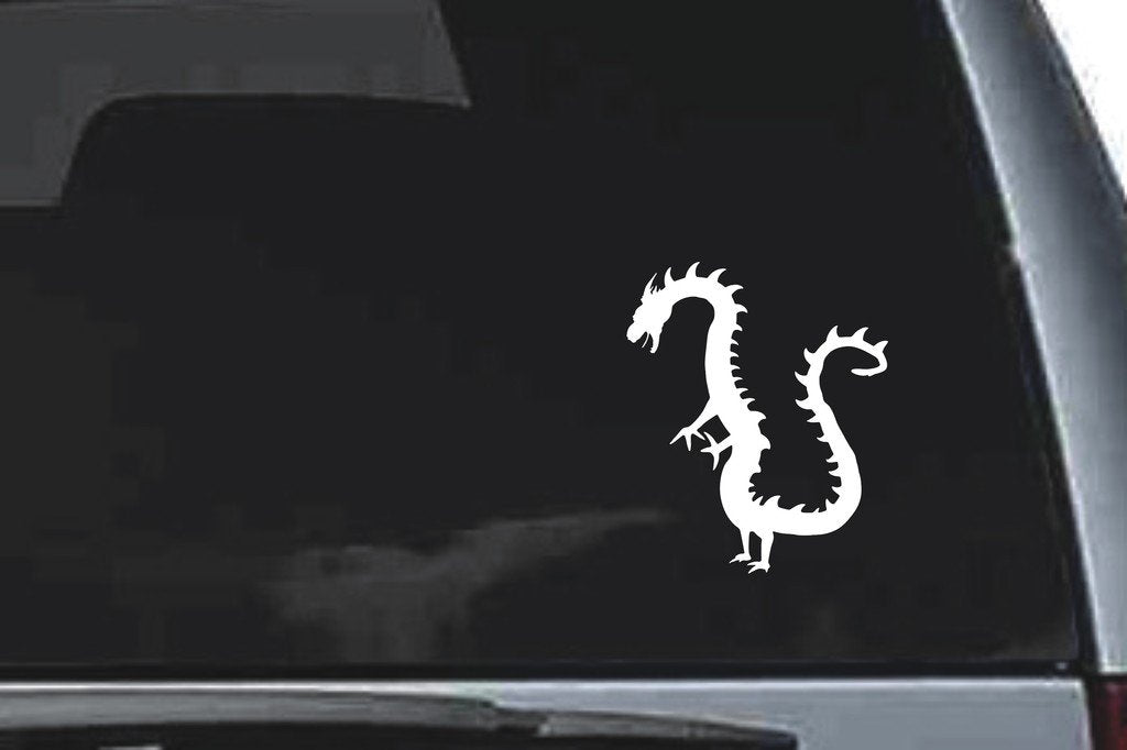 Picniva Orient Dragon Sty4 Vinyl Car Window Decal, Approx 5 in