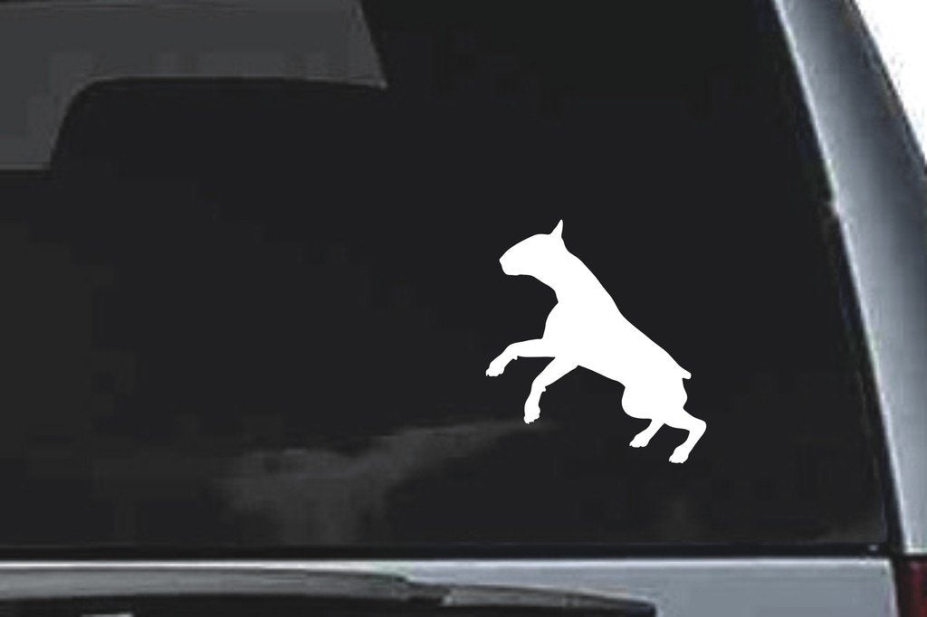 Picniva Bull Terrier Dog Sty11 Vinyl Car Window Decal, Approx 5 in