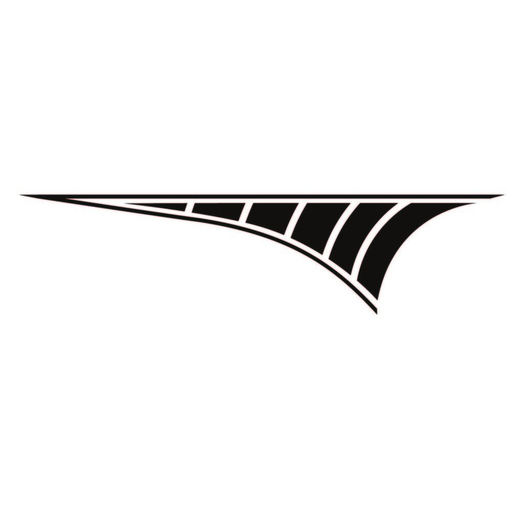 Picniva sty173 Racing Car Body Side Stripes Sticker Decal 2 Pcs