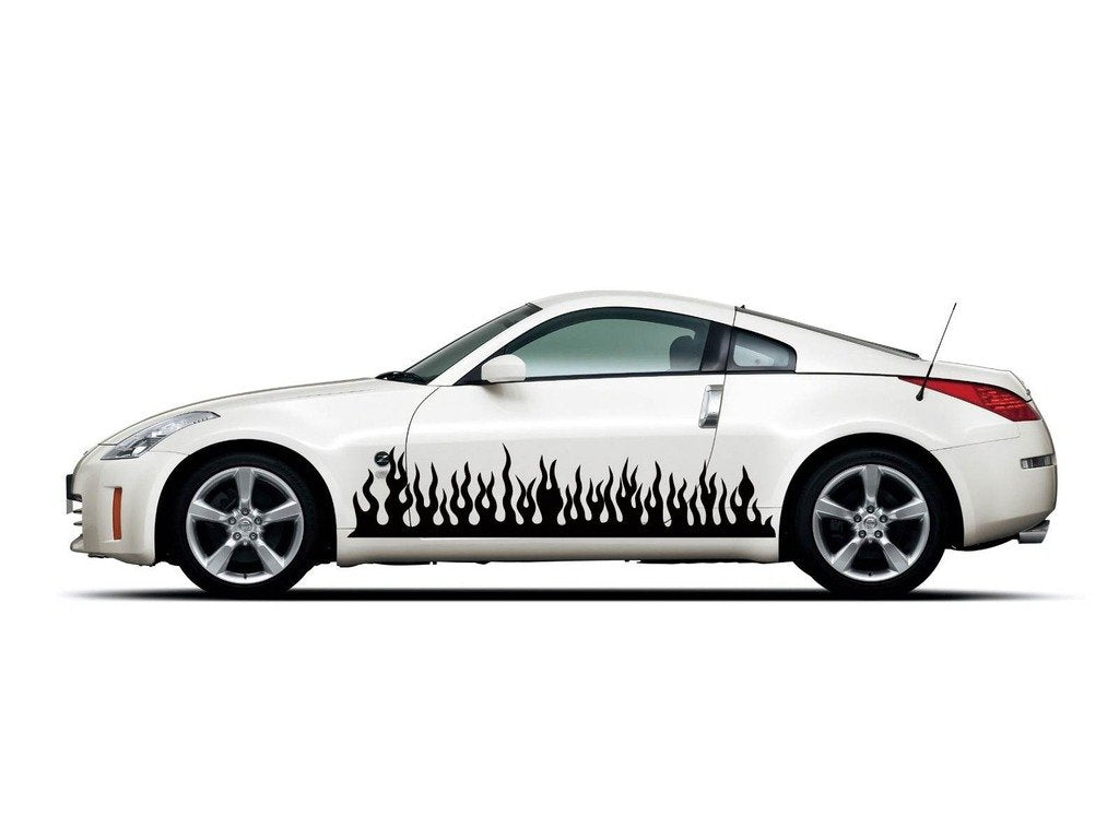 Picniva Style 1 Racing Side Stripe Vinyl Decals, 11 x 50 in, 2 Pc