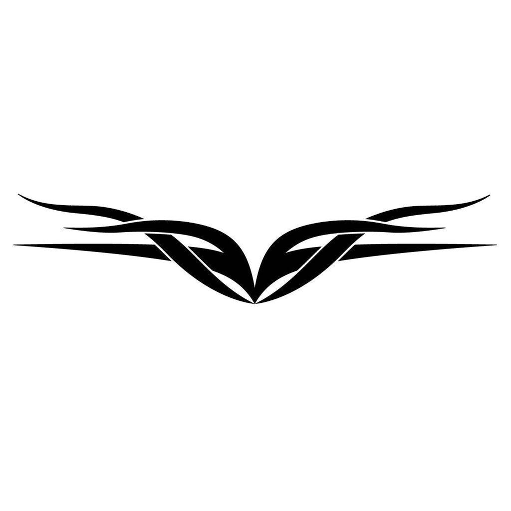 Picniva sty97 Racing Car Body Side Stripes Sticker Decal 2 Pcs