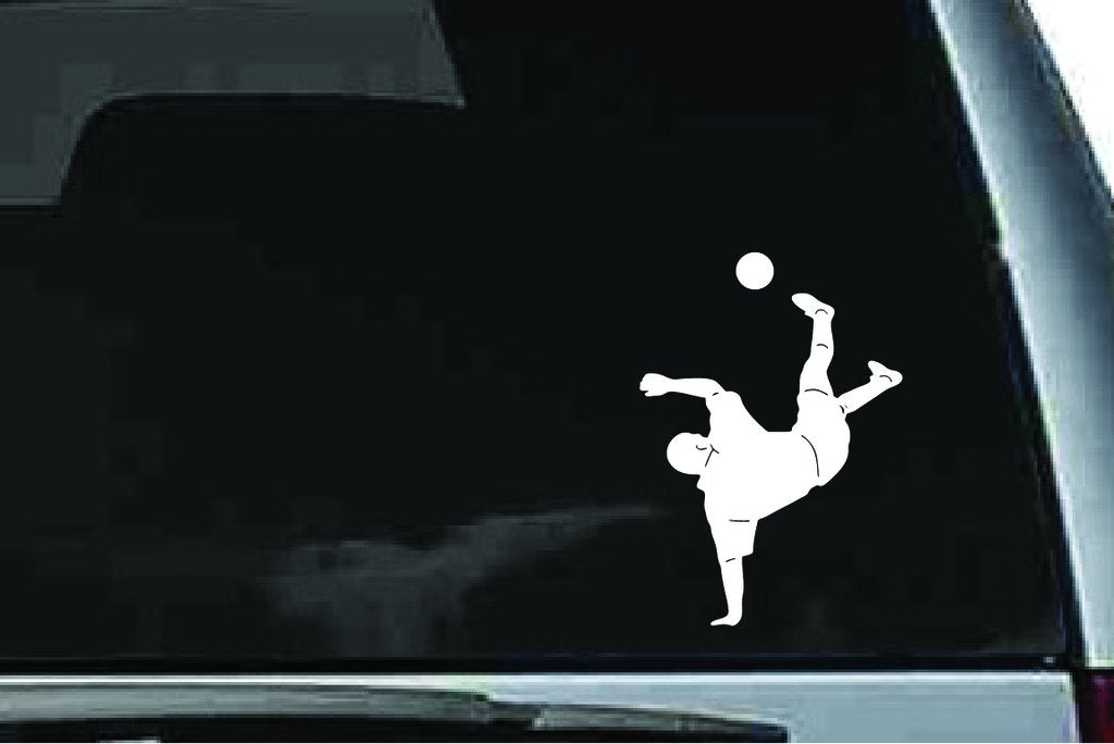 Picniva Soccer Sty3 Vinyl Car Window Decal, Approx 5 in