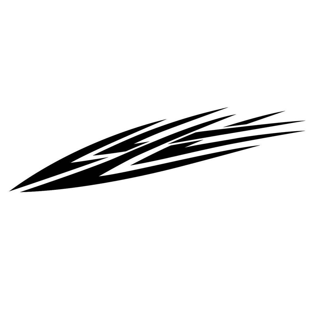 Picniva sty274 Racing Car Body Side Stripes Sticker Decal 2 Pcs