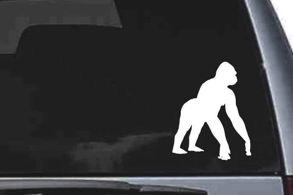 Picniva Gorilla Sty1 Vinyl Car Window Decal, Approx 5 in