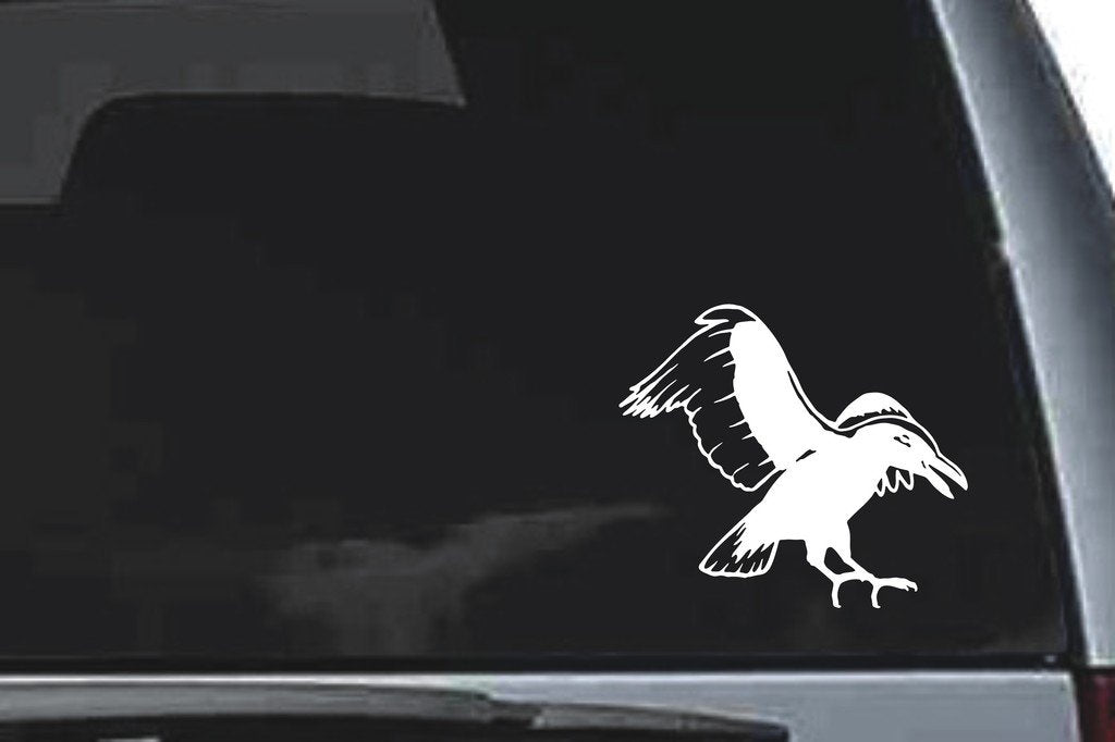 Picniva Crow Sty5 Vinyl Car Window Decal, Approx 5 in