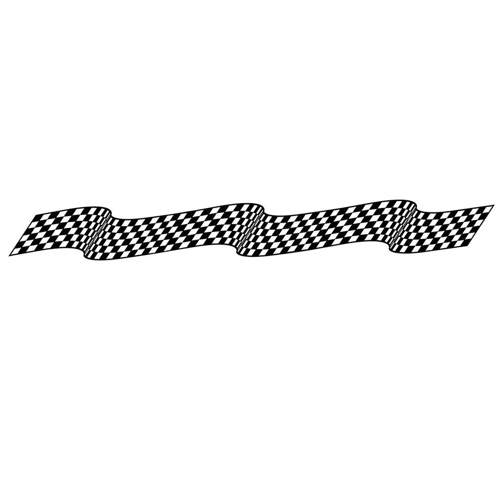 Picniva Style 504 Racing Side Stripe Vinyl Decals, 11 x 55 in, 2 Pc
