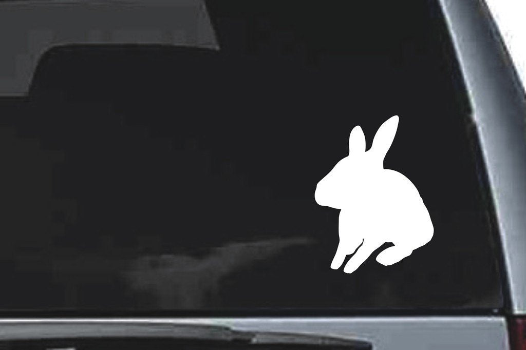 Picniva Rabbit Sty9 Vinyl Car Window Decal, Approx 5 in