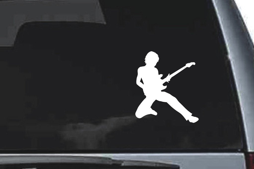 Picniva Guitar Sty20 Vinyl Car Window Decal, Approx 5 in