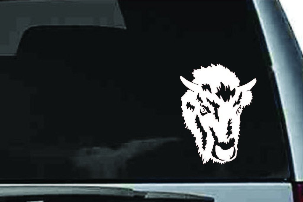 Picniva Buffalo Sty1 Vinyl Car Window Decal, Approx 5 in