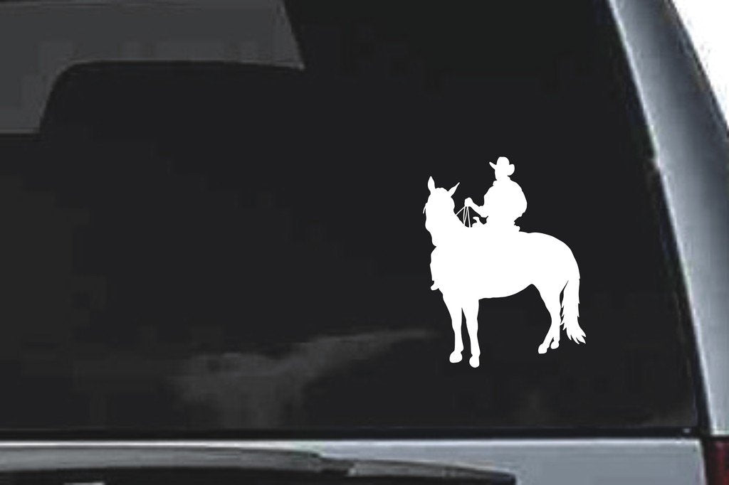 Picniva Horse Rider Sty26 Vinyl Car Window Decal, Approx 5 in