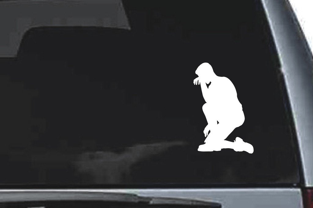 Picniva Man Sty3 Vinyl Car Window Decal, Approx 5 in