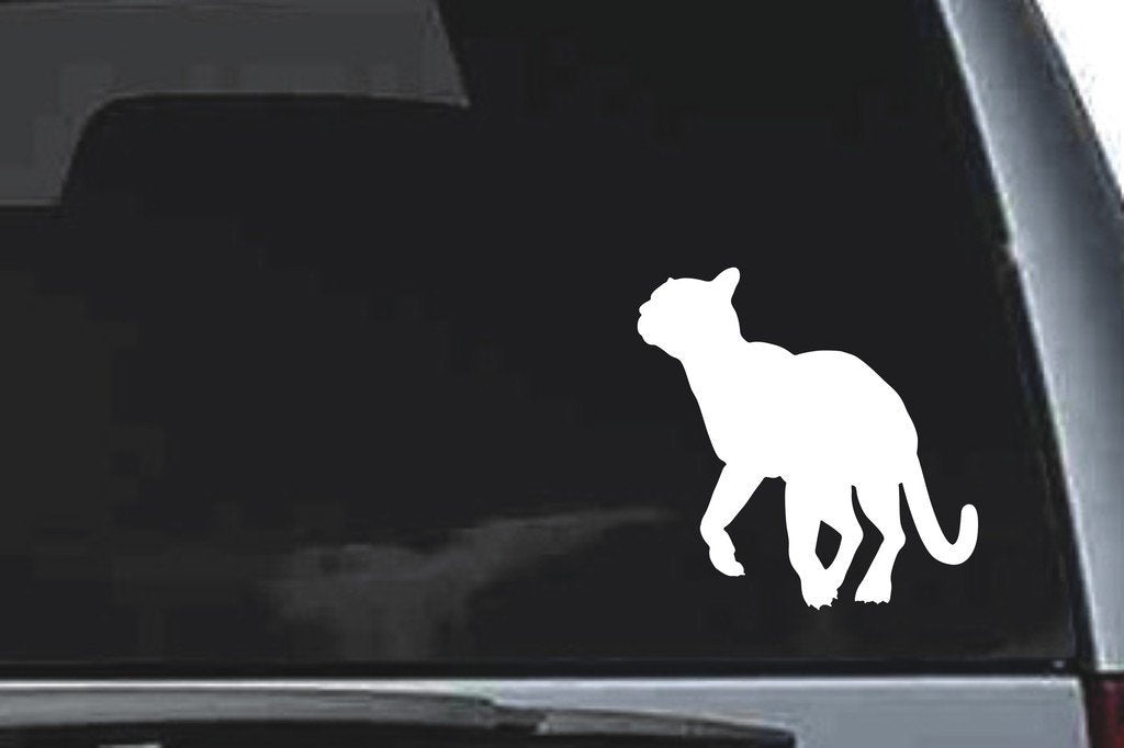 Picniva Mountain Lion Sty10 Vinyl Car Window Decal, Approx 5 in