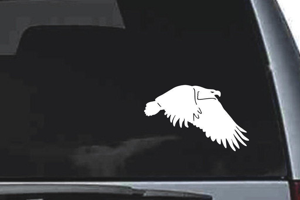 Picniva Eagle Sty1 Vinyl Car Window Decal, Approx 5 in