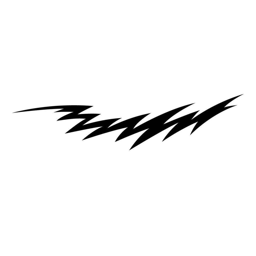 Picniva sty263 Racing Car Body Side Stripes Sticker Decal 2 Pcs