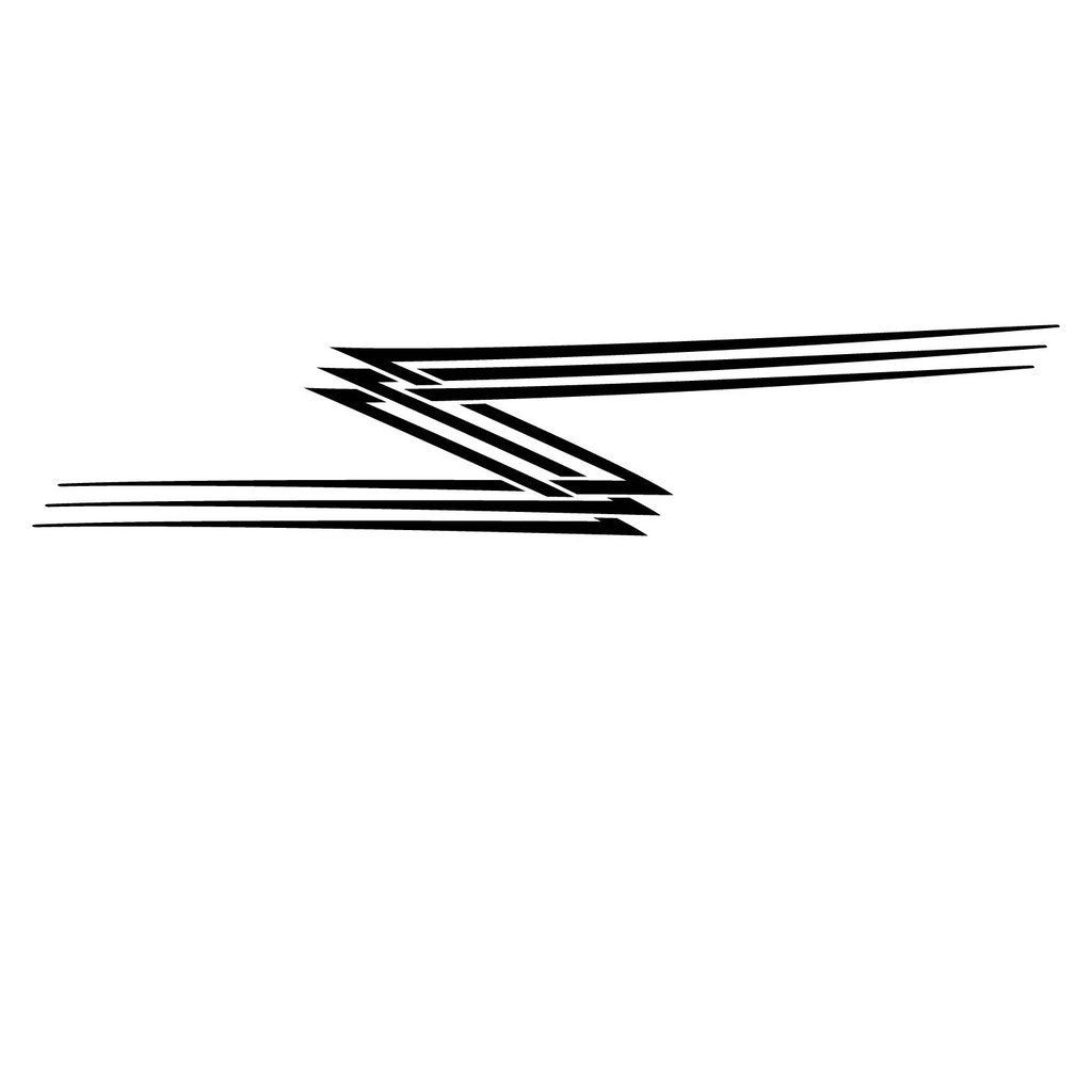 Picniva sty316 Racing Car Body Side Stripes Sticker Decal 2 Pcs