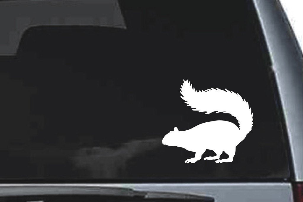 Picniva Squirrel Sty6 Vinyl Car Window Decal, Approx 5 in