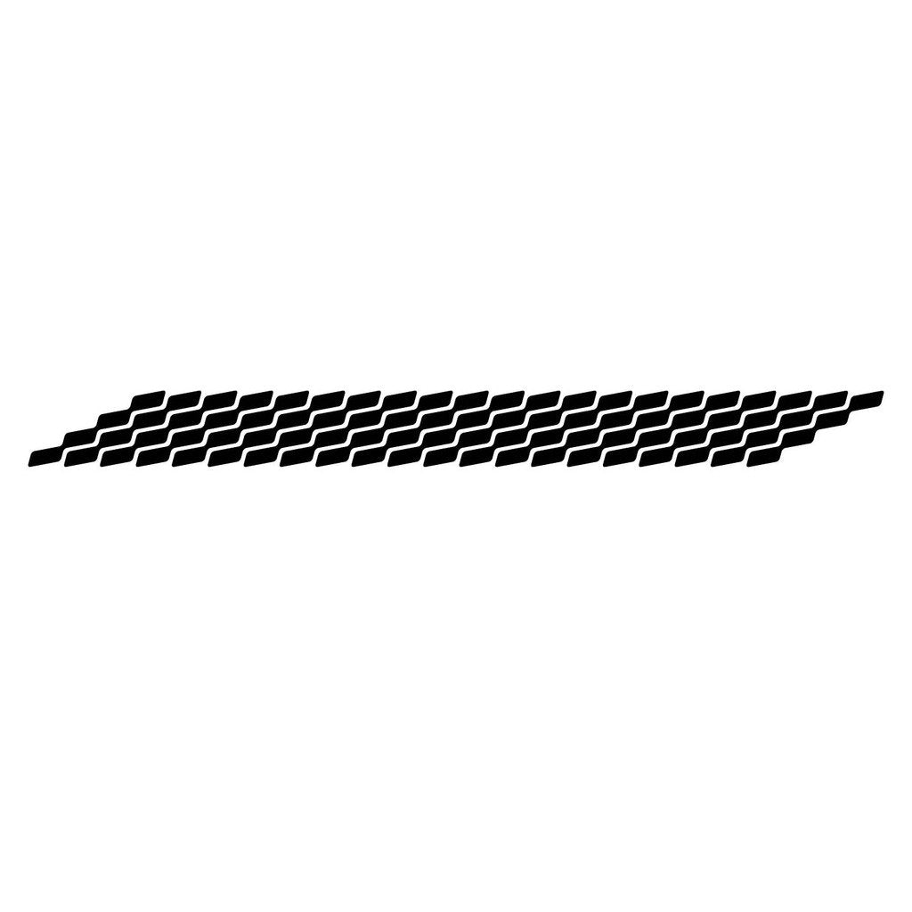 Picniva sty118 Racing Car Body Side Stripes Sticker Decal 2 Pcs