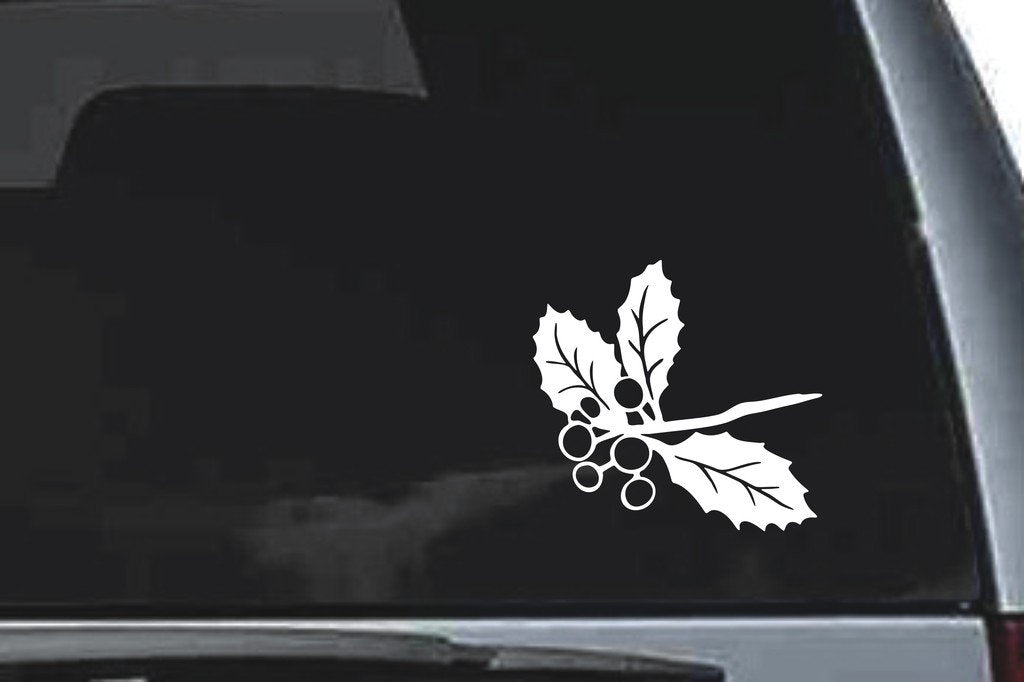 Picniva Holly Sty1 Vinyl Car Window Decal, Approx 5 in