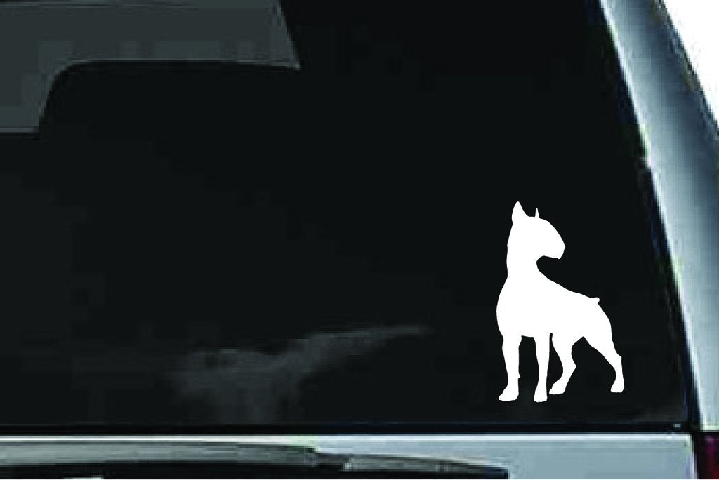Picniva Bull Terrier Dog Sty9 Vinyl Car Window Decal, Approx 5 in