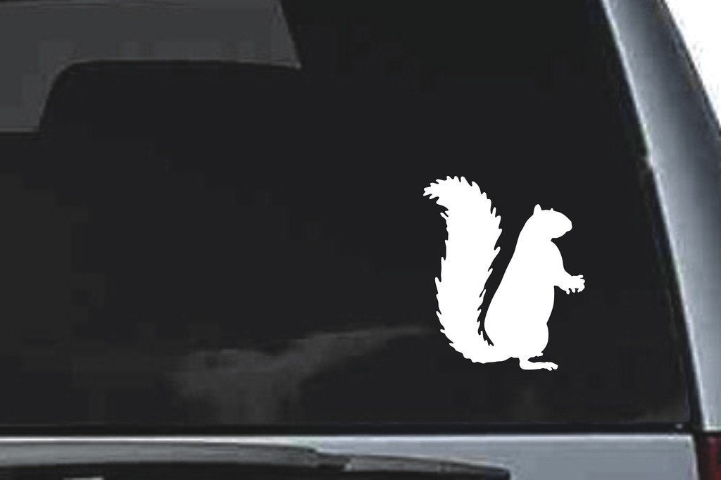 Picniva Squirrel Sty11 Vinyl Car Window Decal, Approx 5 in