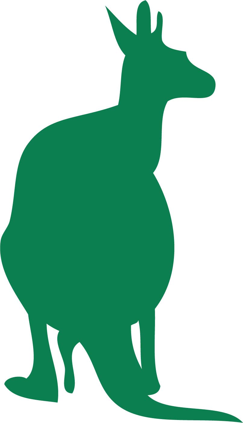 Decaltor Kangaroo Vinyl Decal for Car Window Laptop, 5 in