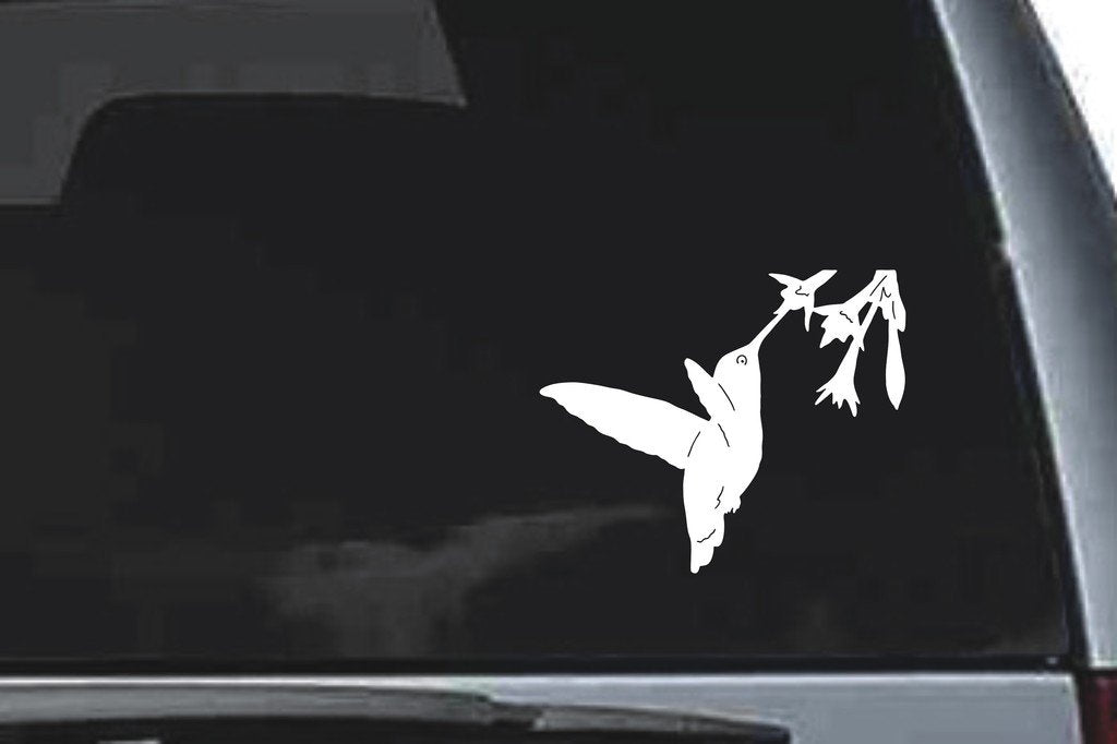 Picniva Hummingbird Sty1 Vinyl Car Window Decal, Approx 5 in