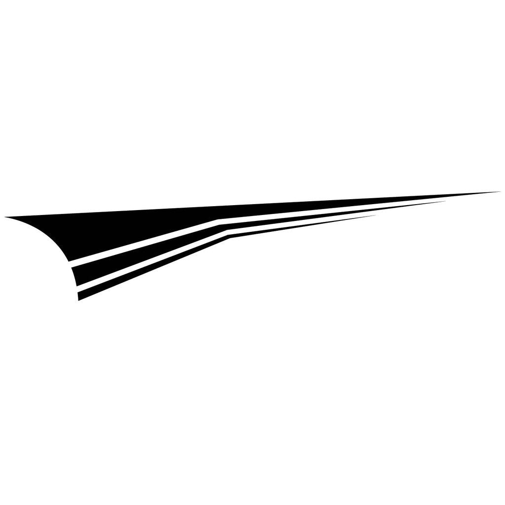 Picniva sty343 Racing Car Body Side Stripes Sticker Decal 2 Pcs