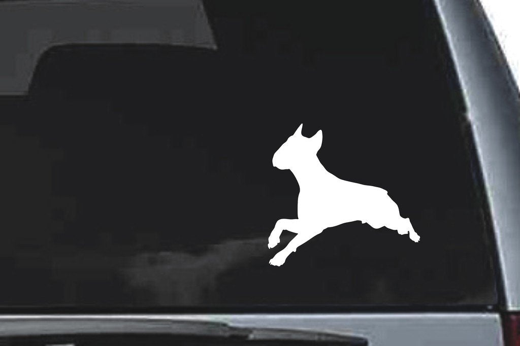 Picniva Bull Terrier Dog Sty27 Vinyl Car Window Decal, Approx 5 in
