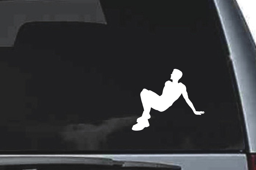 Picniva Leaning Sty1 Vinyl Car Window Decal, Approx 5 in
