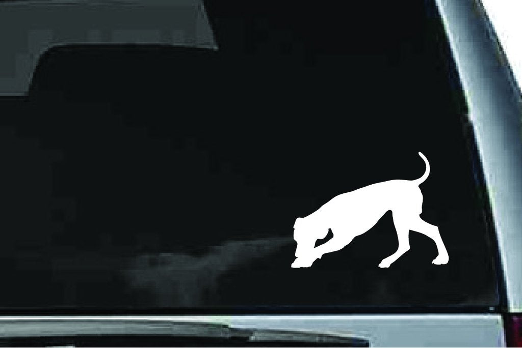 Picniva Hound Dog Sty2 Vinyl Car Window Decal, Approx 5 in