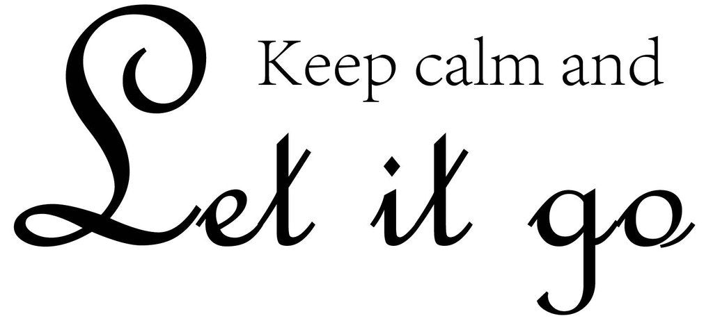 Picniva Keep Calm And Let It Go Quote Removable Vinyl Wall Decal - Color: keep calm and let it go