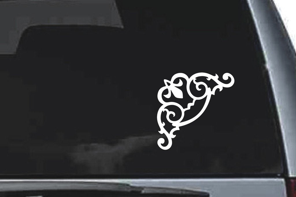 Picniva Scroll Sty43 Vinyl Car Window Decal, Approx 5 in