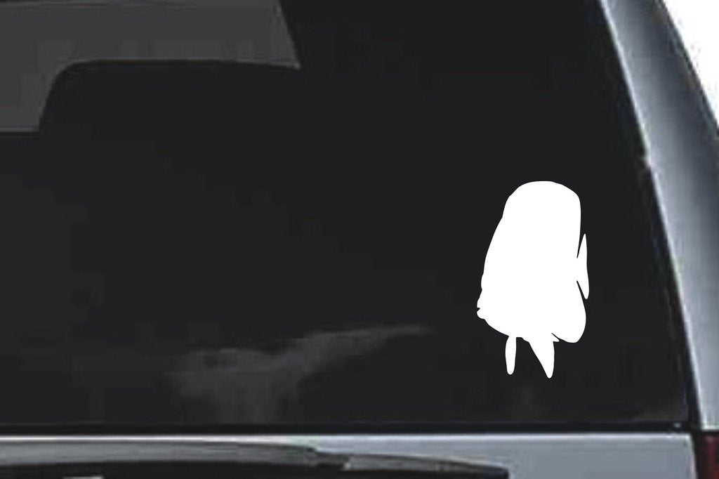 Picniva Angelfish Sty2a Vinyl Car Window Decal, Approx 5 in