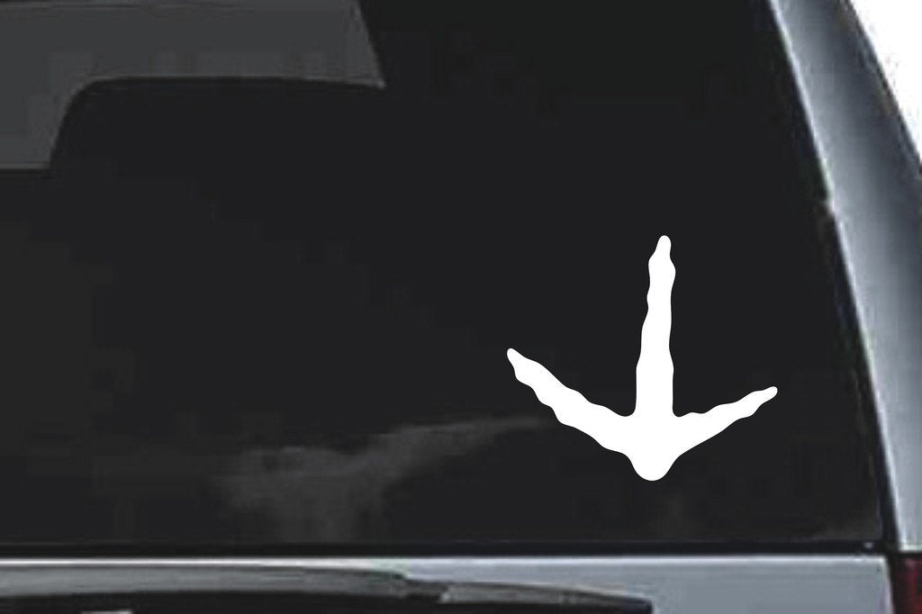 Picniva Turkey Track Vinyl Car Window Decal, Approx 5 in