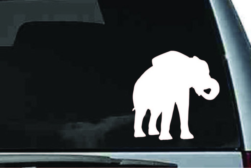 Picniva Elephant Baby Sty2 Vinyl Car Window Decal, Approx 5 in