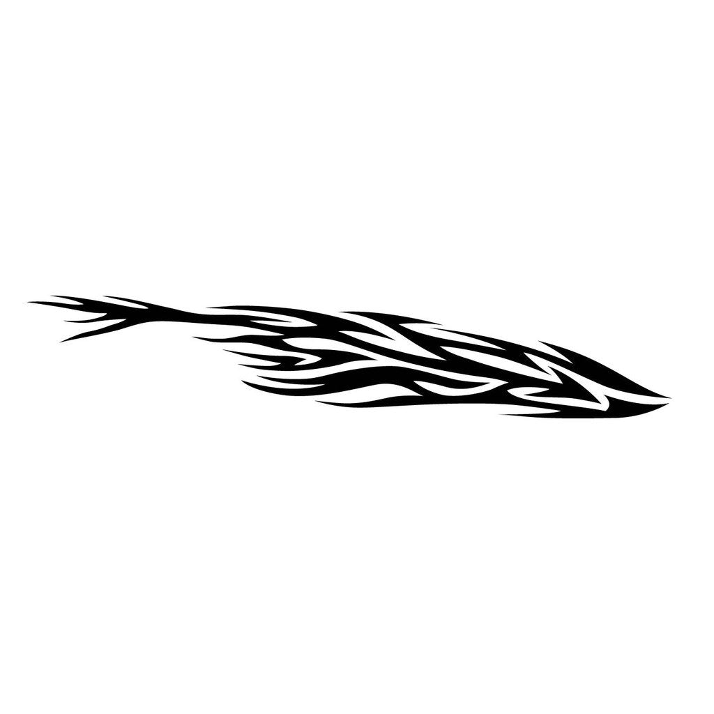 Picniva sty278 Racing Car Body Side Stripes Sticker Decal 2 Pcs