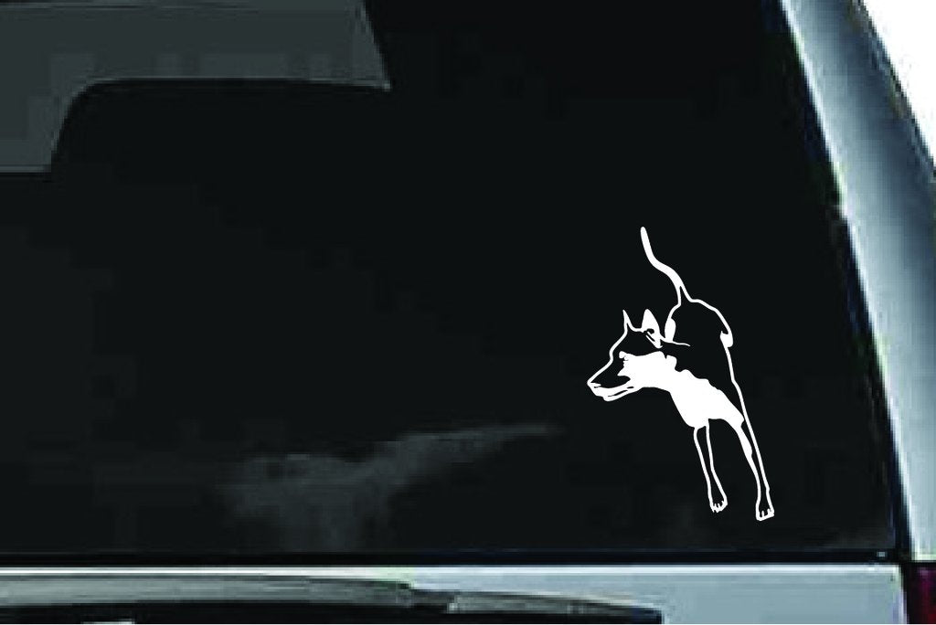 Picniva Doberman Dog Sty32 Vinyl Car Window Decal, Approx 5 in