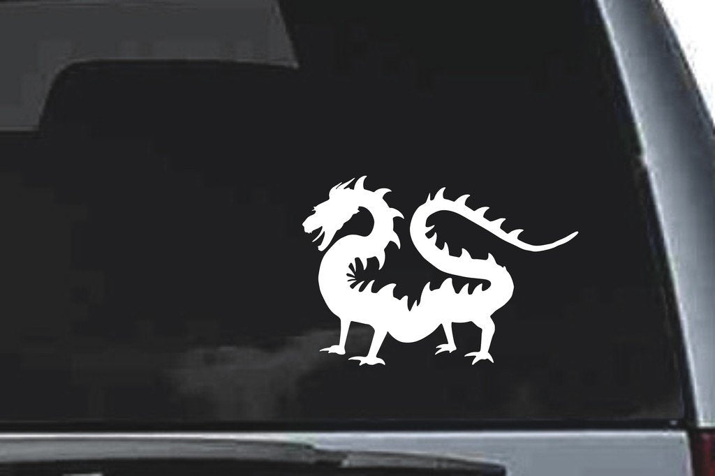Picniva Orient Dragon Sty6 Vinyl Car Window Decal, Approx 5 in