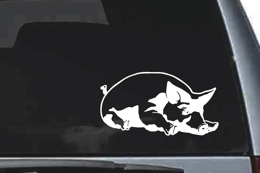 Picniva Pig Sty3 Vinyl Car Window Decal, Approx 5 in