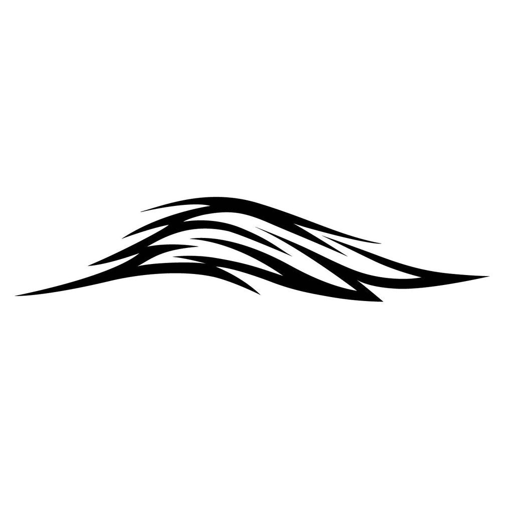 Picniva sty205 Racing Car Body Side Stripes Sticker Decal 2 Pcs