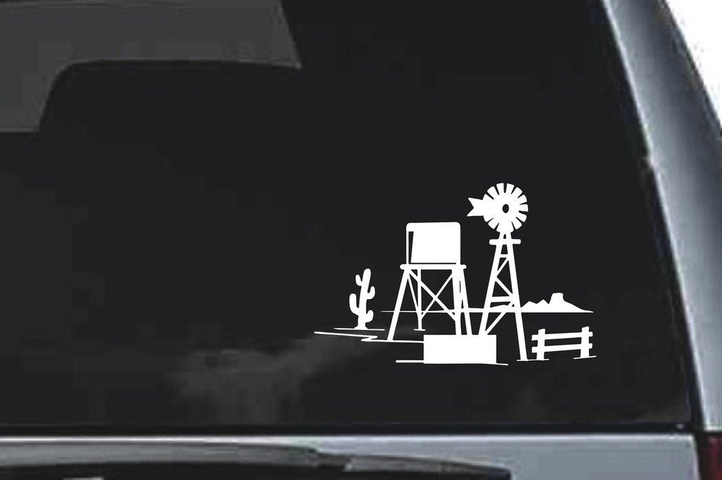 Picniva Desert Sty2 Vinyl Car Window Decal, Approx 5 in