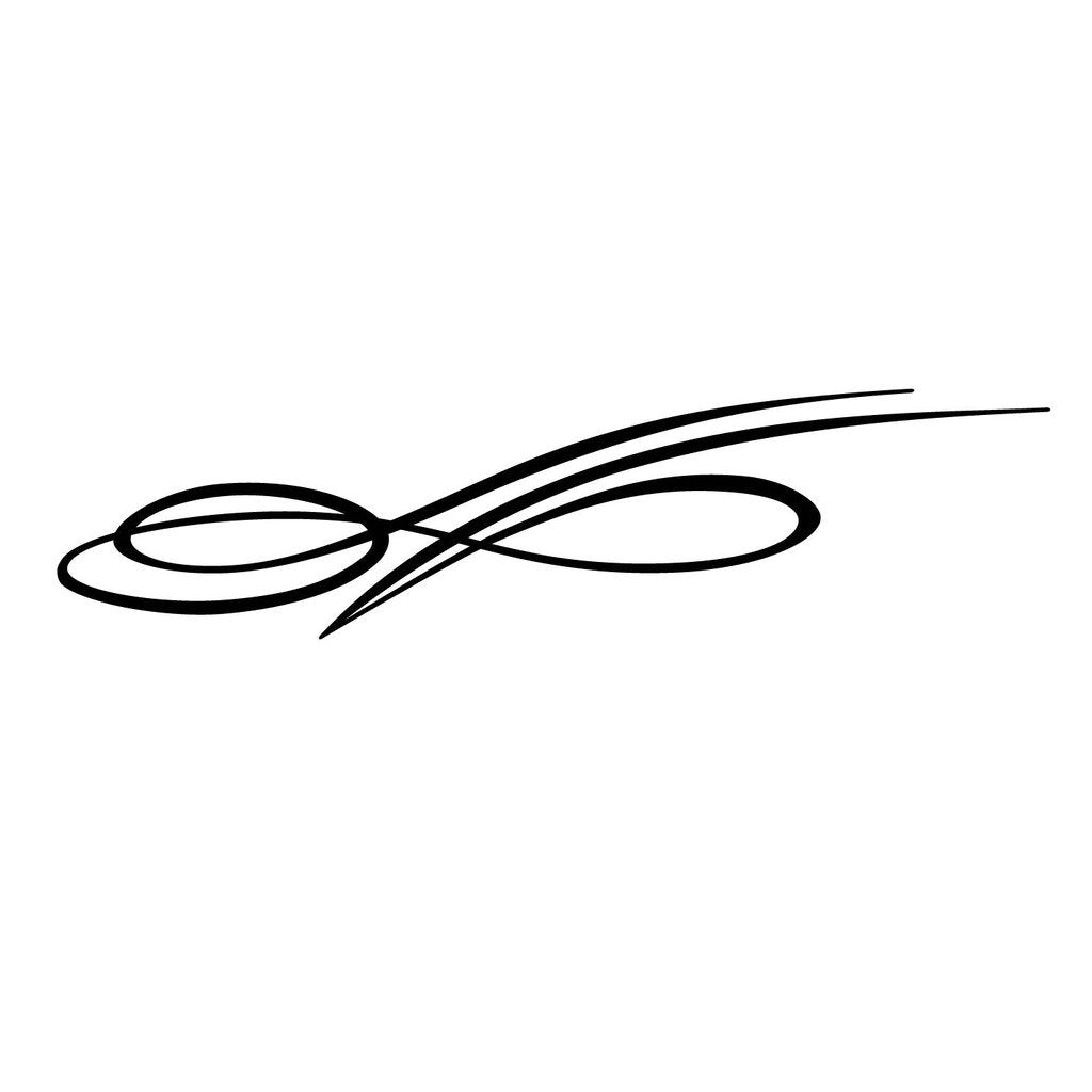 Picniva Looped Pinstripe Vinyl Car Body Side Decals, Two Pack